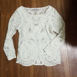 Off white lace shirt